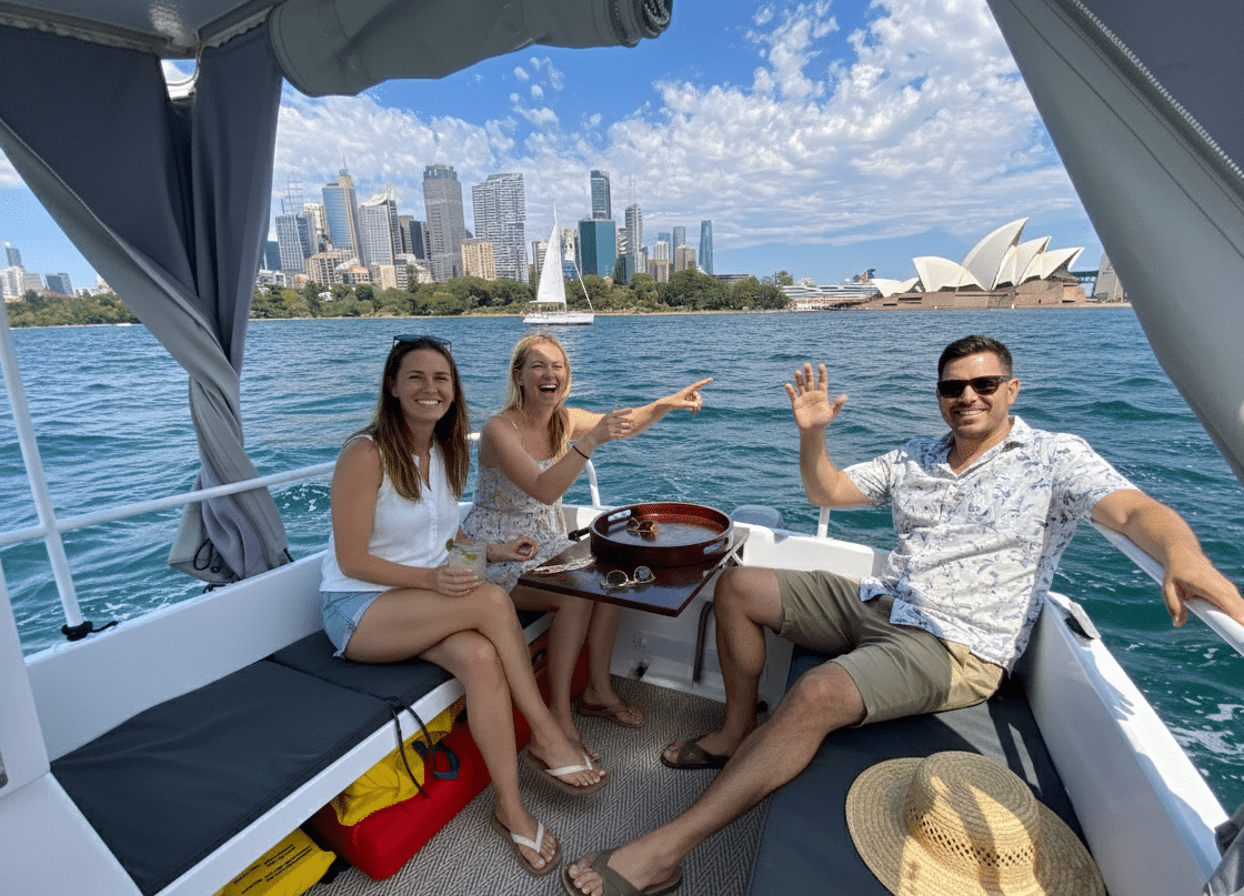 The Day Boat 2 Seating and shade on board the day boat, Sydney Harbour